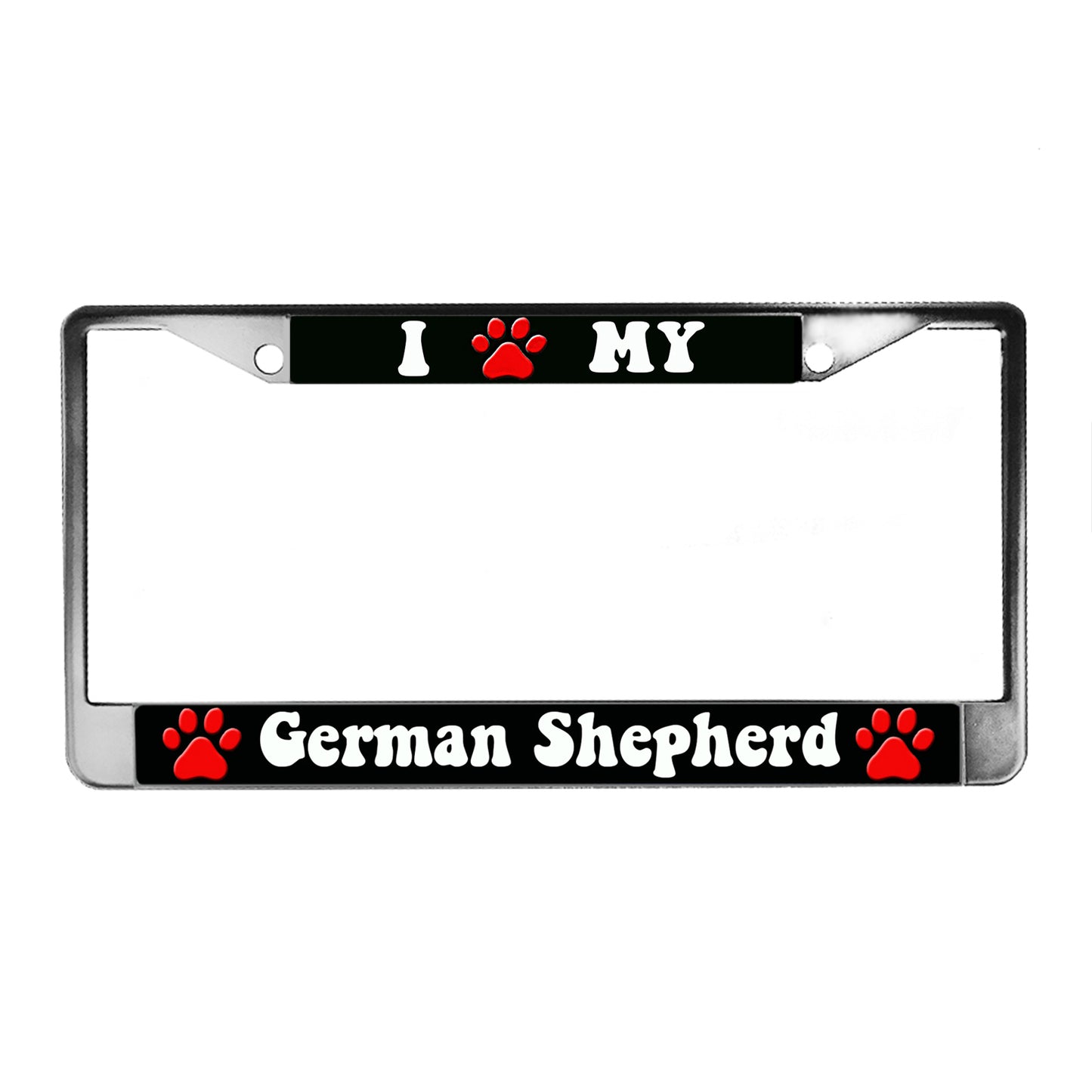 LPF-011 License Plate Frame - Dog I Love My German Shepherd