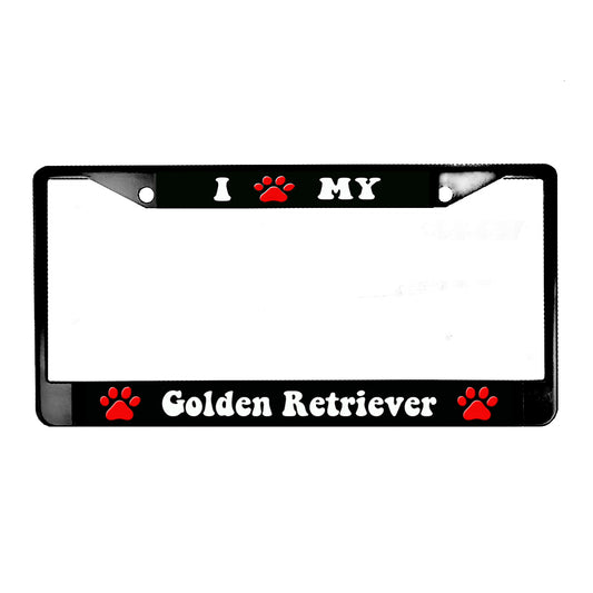 LPF-013 License Plate Frame - Dog I Love My Golden Retriever