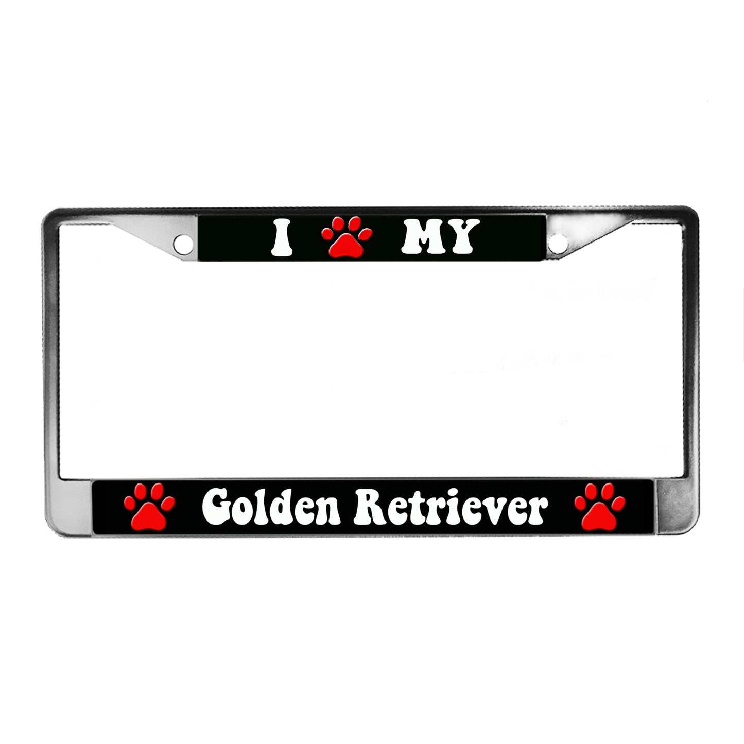 LPF-013 License Plate Frame - Dog I Love My Golden Retriever
