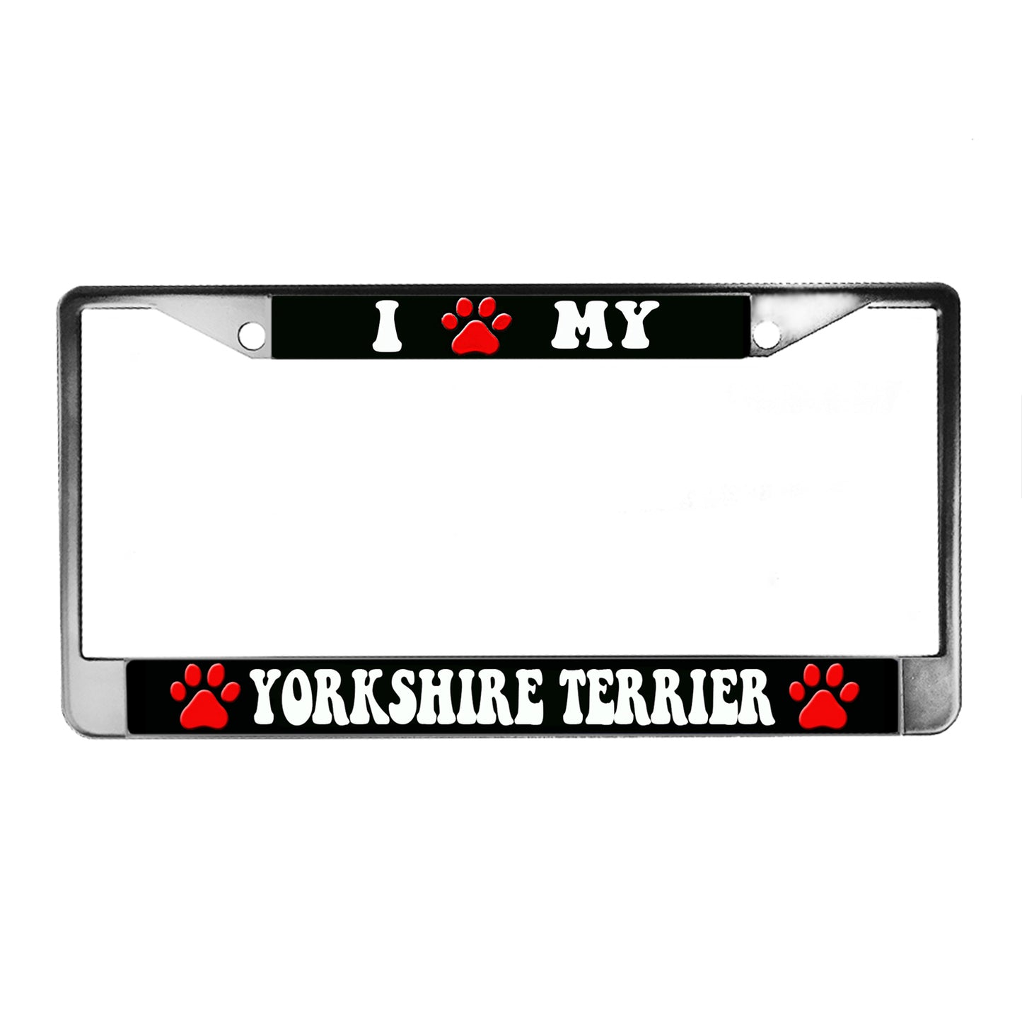 LPF-016 License Plate Frame - Dog I Love My Yorkshire Terrier