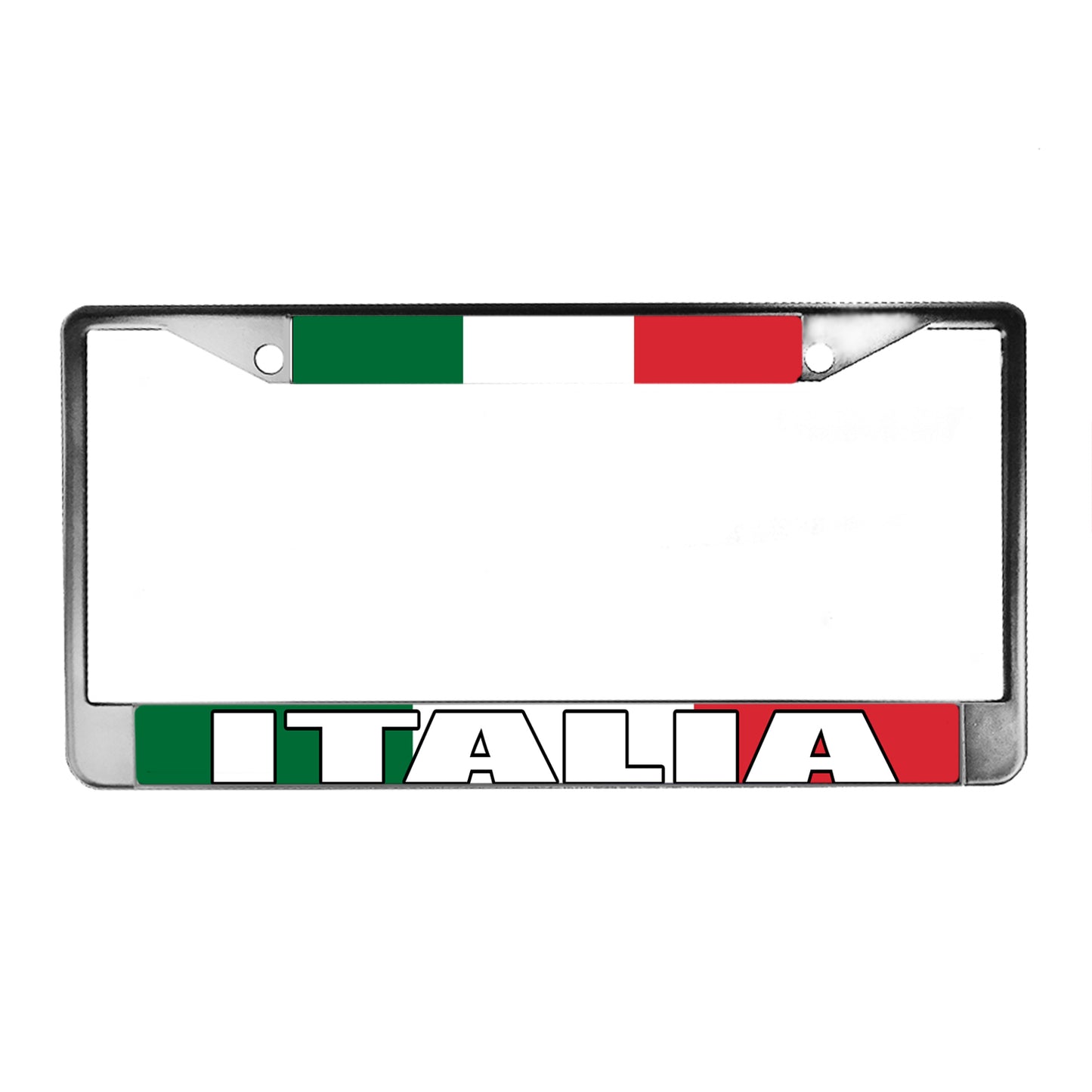 LPF-020 License Plate Frame - Country Italy Italia Green White Red