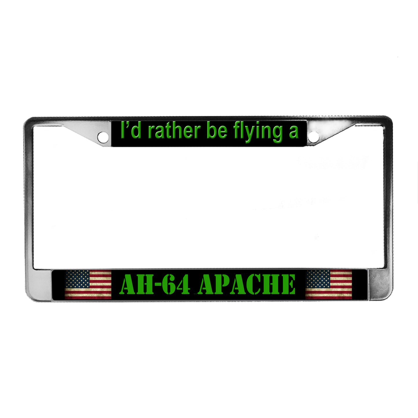 LPF-021-1 License Plate Frame - Army AH-64 Apache Helicopter