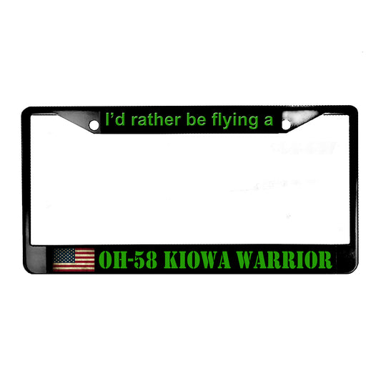 LPF-021-2 License Plate Frame - Army OH-58 Kiow A Warrior Helicopter