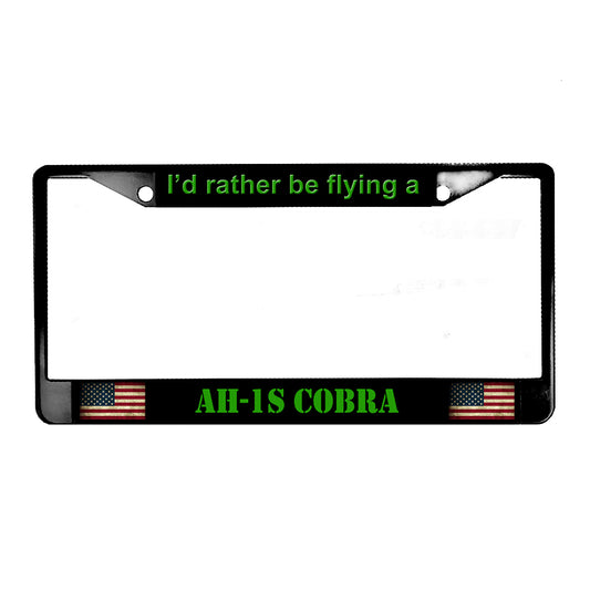 LPF-021-5 License Plate Frame - Marines AH-1S Cobra Helicopter