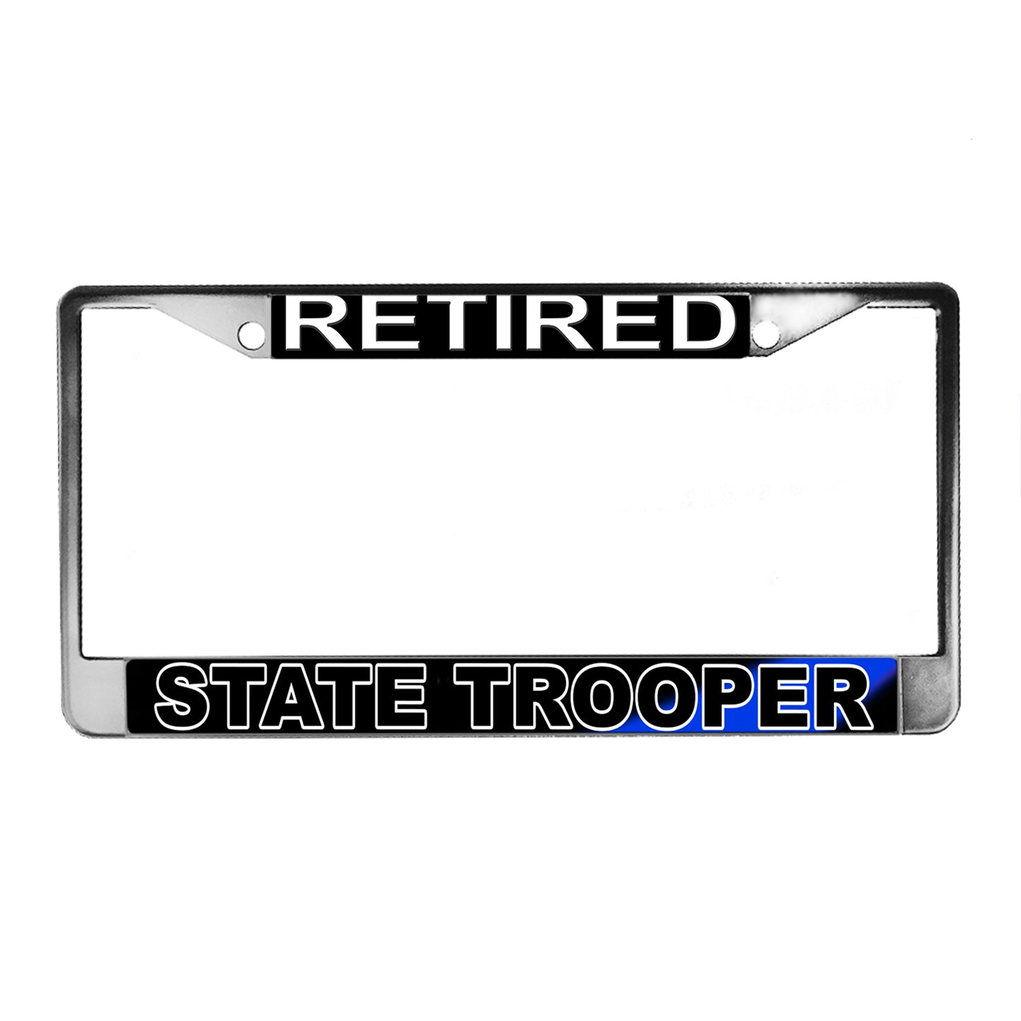 LPF-024 License Plate Frame - Law Enforcement Retired State Trooper