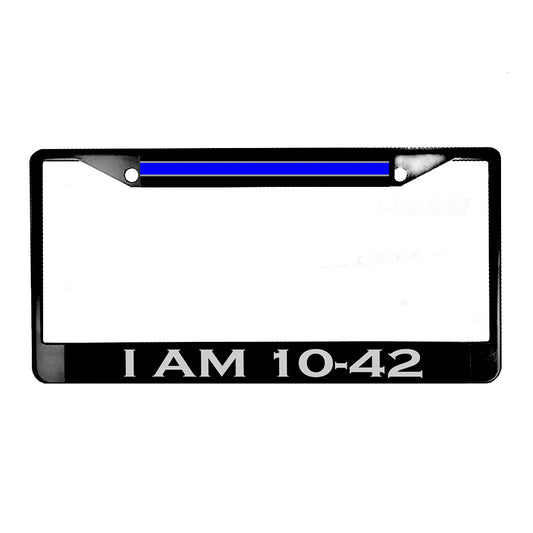 LPF-025 License Plate Frame - Law Enforcement Thin Blue Line 10-42
