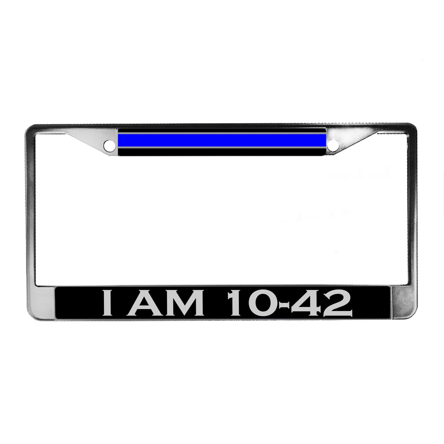 LPF-025 License Plate Frame - Law Enforcement Thin Blue Line 10-42