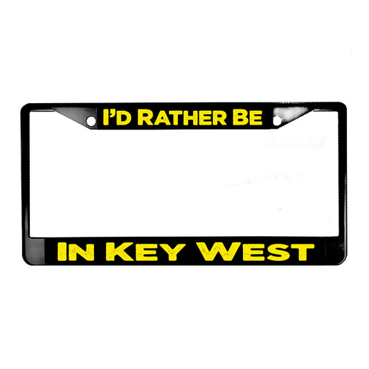 LPF-026 License Plate Frame - Key West I'd Rather Be In Key West