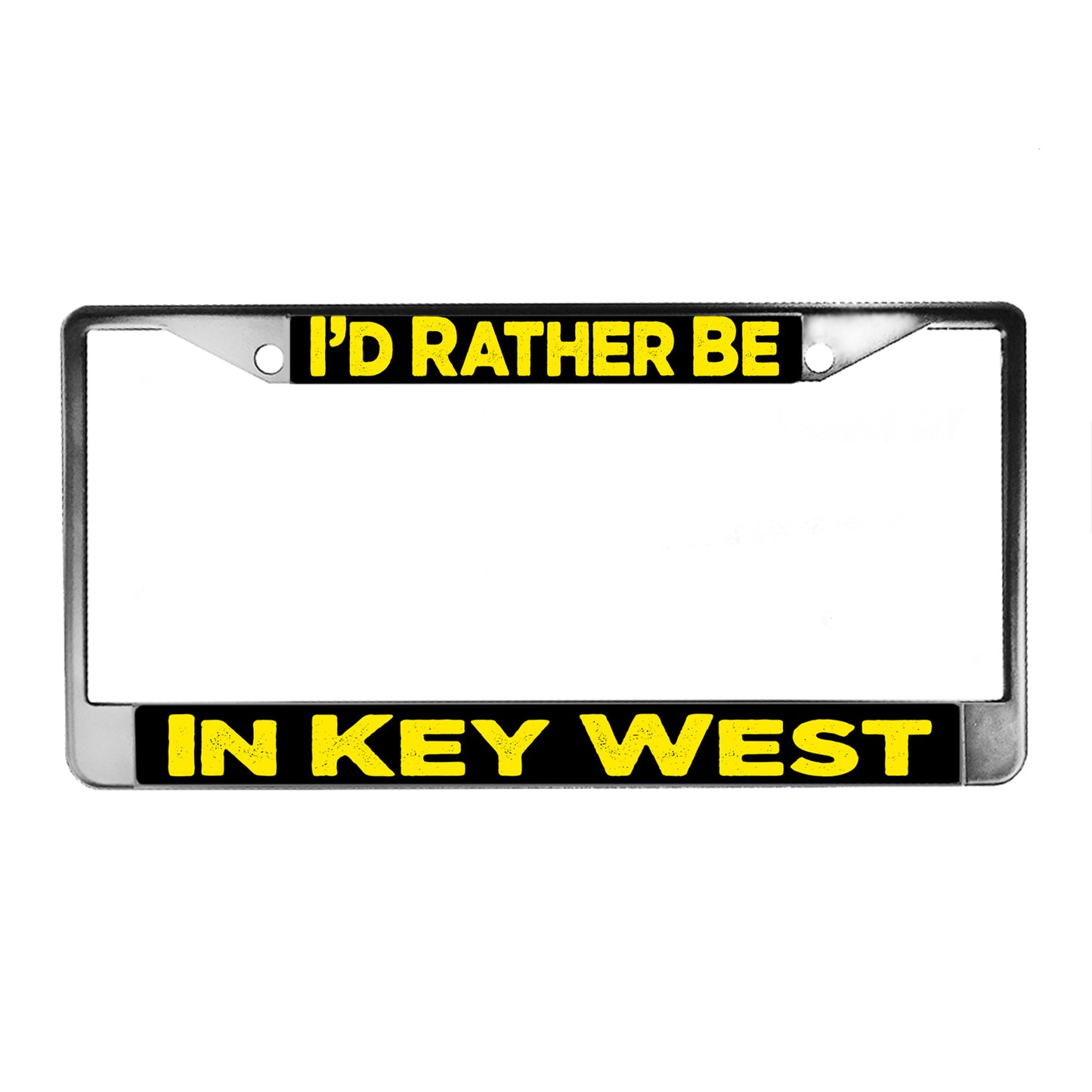 LPF-026 License Plate Frame - Key West I'd Rather Be In Key West