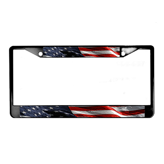 LPF-036 License Plate Frame - Patriotic Flowing American Flag