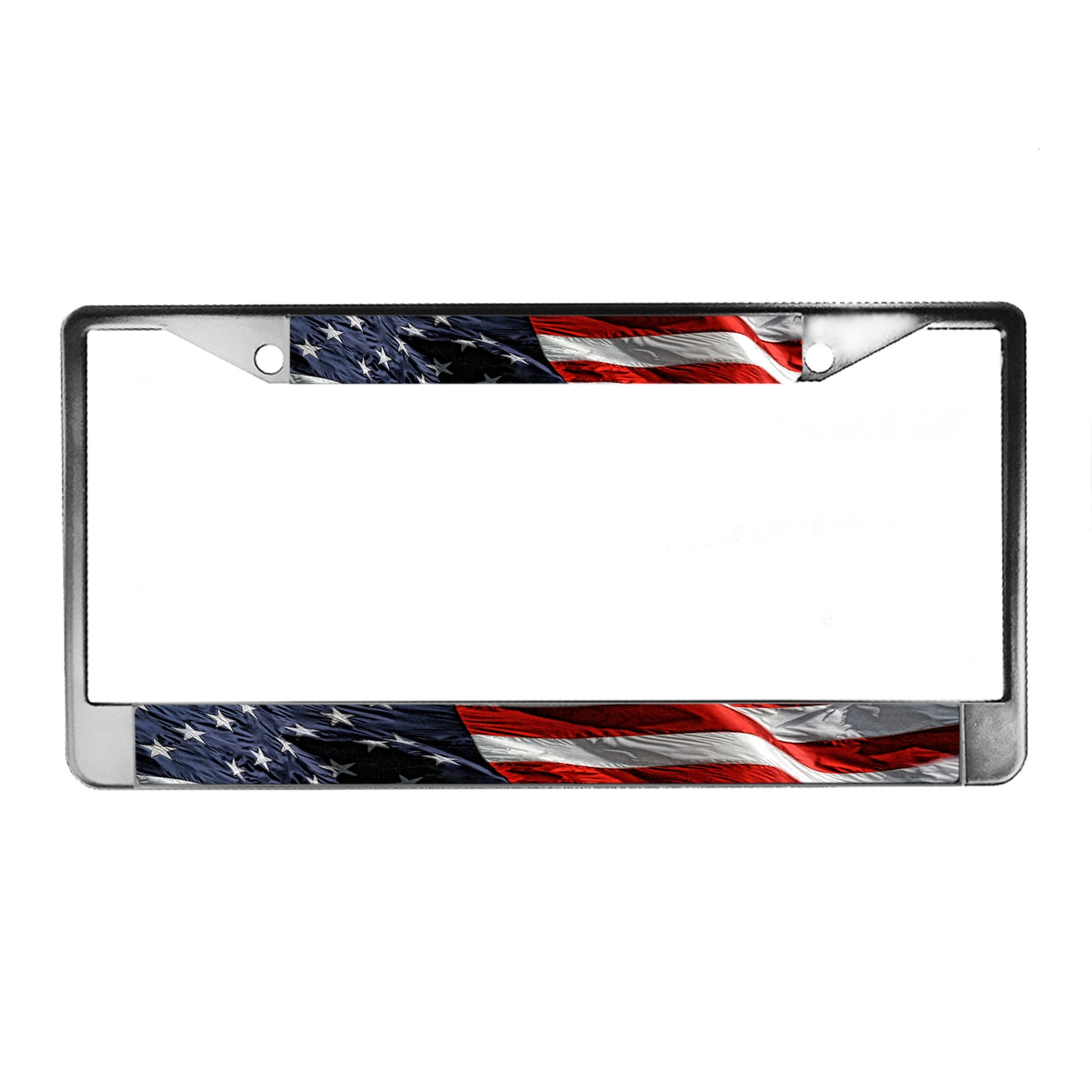 LPF-036 License Plate Frame - Patriotic Flowing American Flag