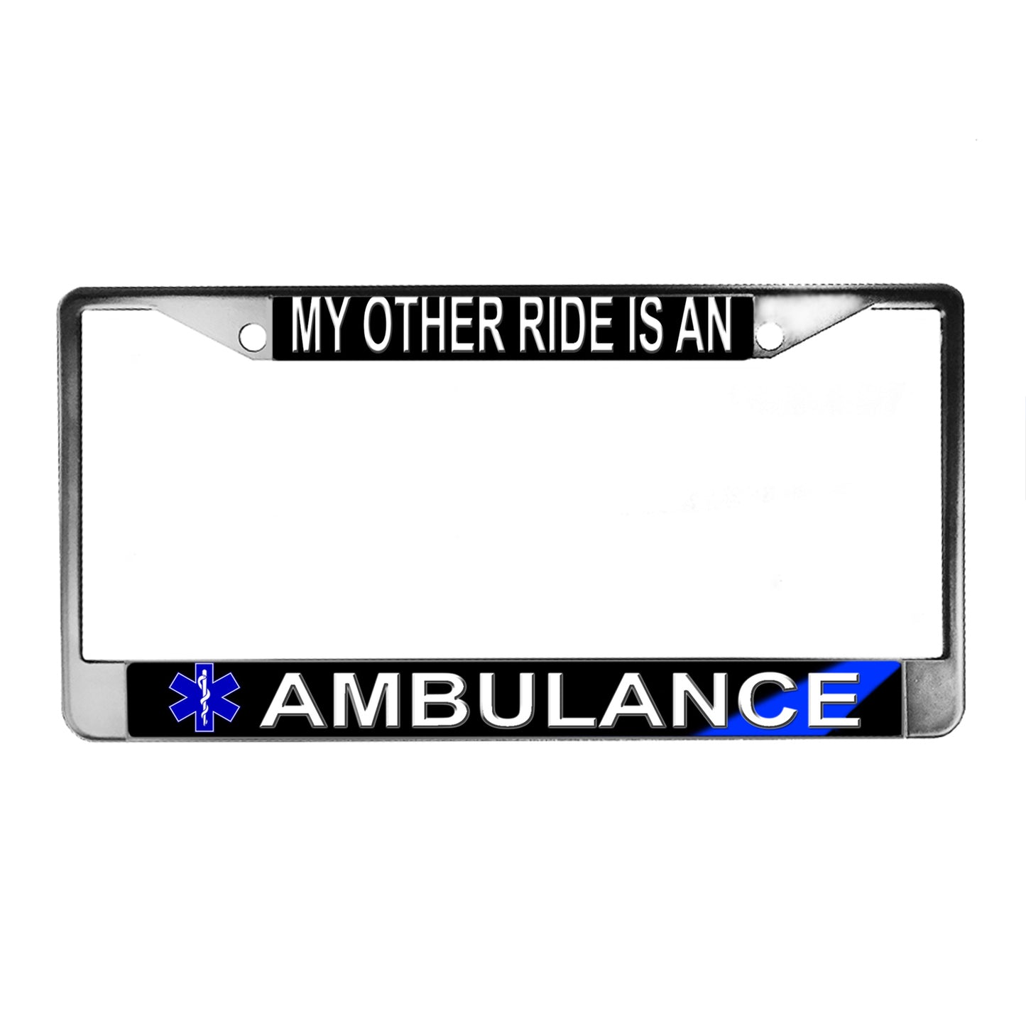 LPF-038 License Plate Frame - EMS My Other Ride Is An Ambulance