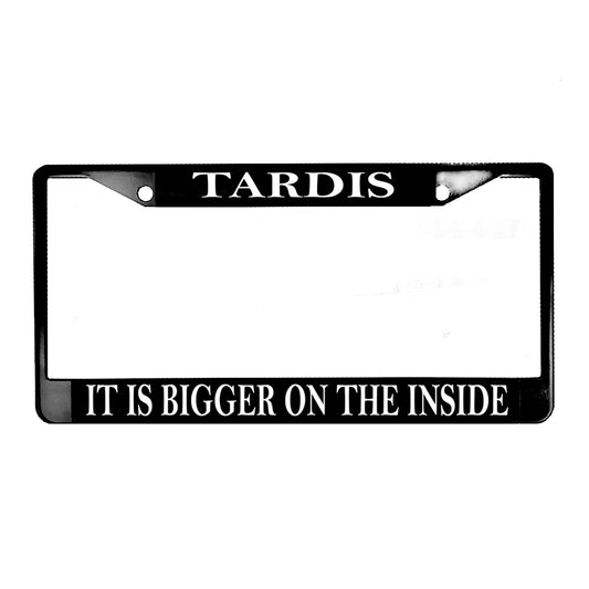 LPF-045 License Plate Frame - TV Tardis Is Bigger On The Inside