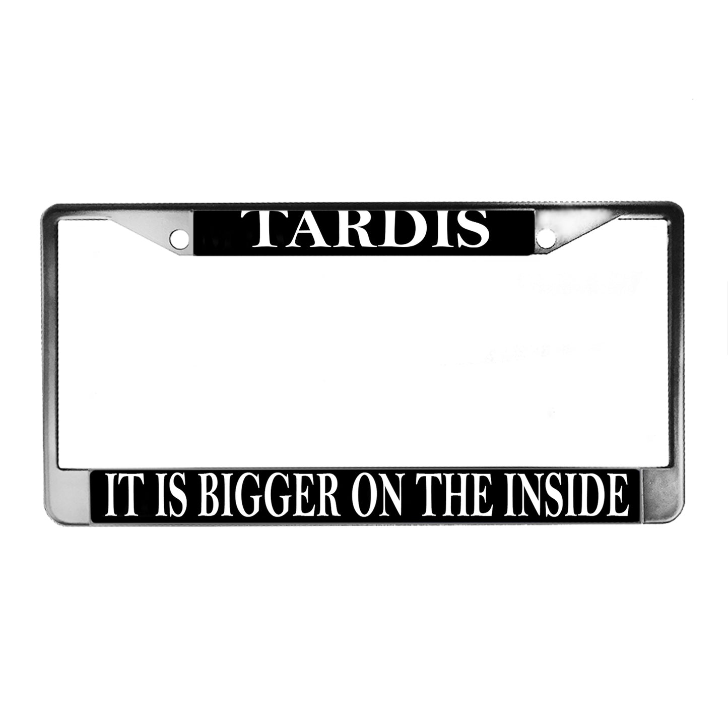LPF-045 License Plate Frame - TV Tardis Is Bigger On The Inside