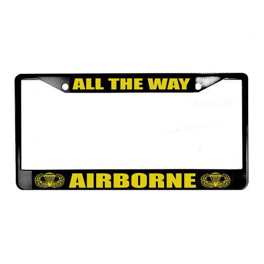 LPF-050-1 License Plate Frame - Army Air Borne All The Way