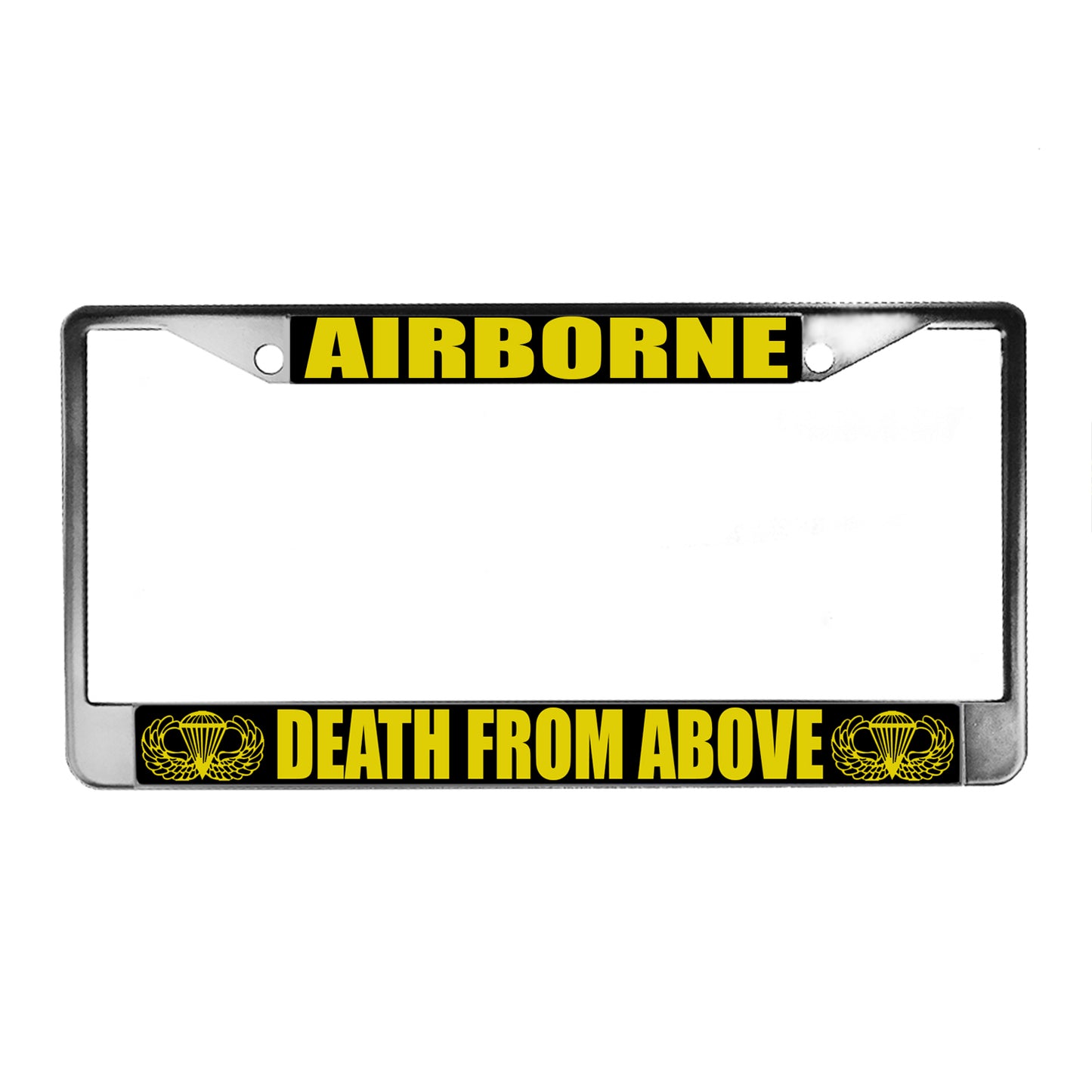 LPF-050-2 License Plate Frame - Army Airborne Death From Above