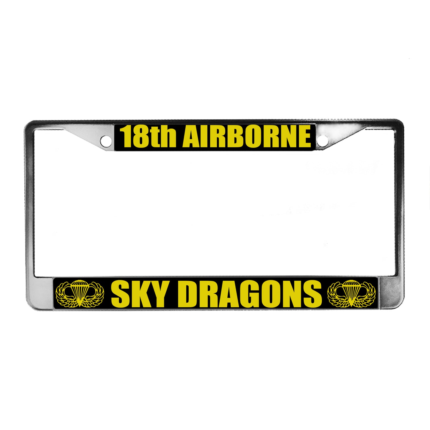 LPF-050-3 License Plate Frame - Army 18th Airborne Sky Dragons