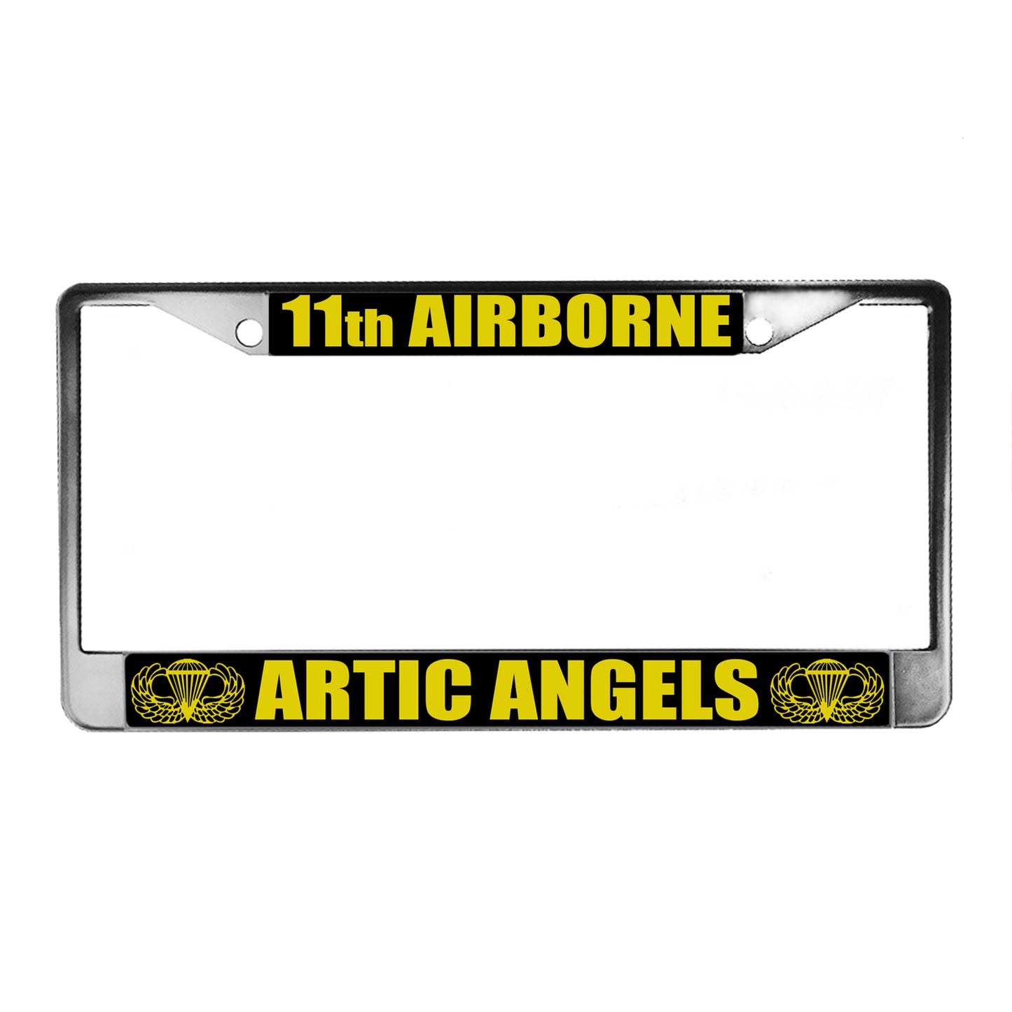 LPF-050-6 License Plate Frame - Army 11th Airborne Artic Angels