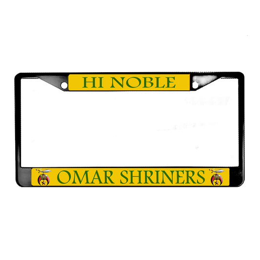 LPF-056-1 License Plate Frame - Shriner High Noble Omar Shriners