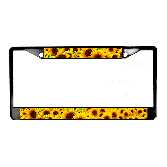LPF-059 License Plate Frame - Novelty Colorful Sunflower Design