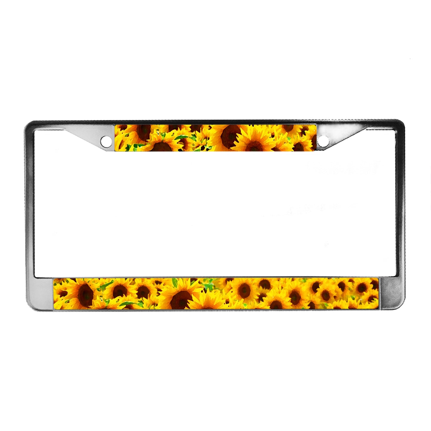LPF-059 License Plate Frame - Novelty Colorful Sunflower Design