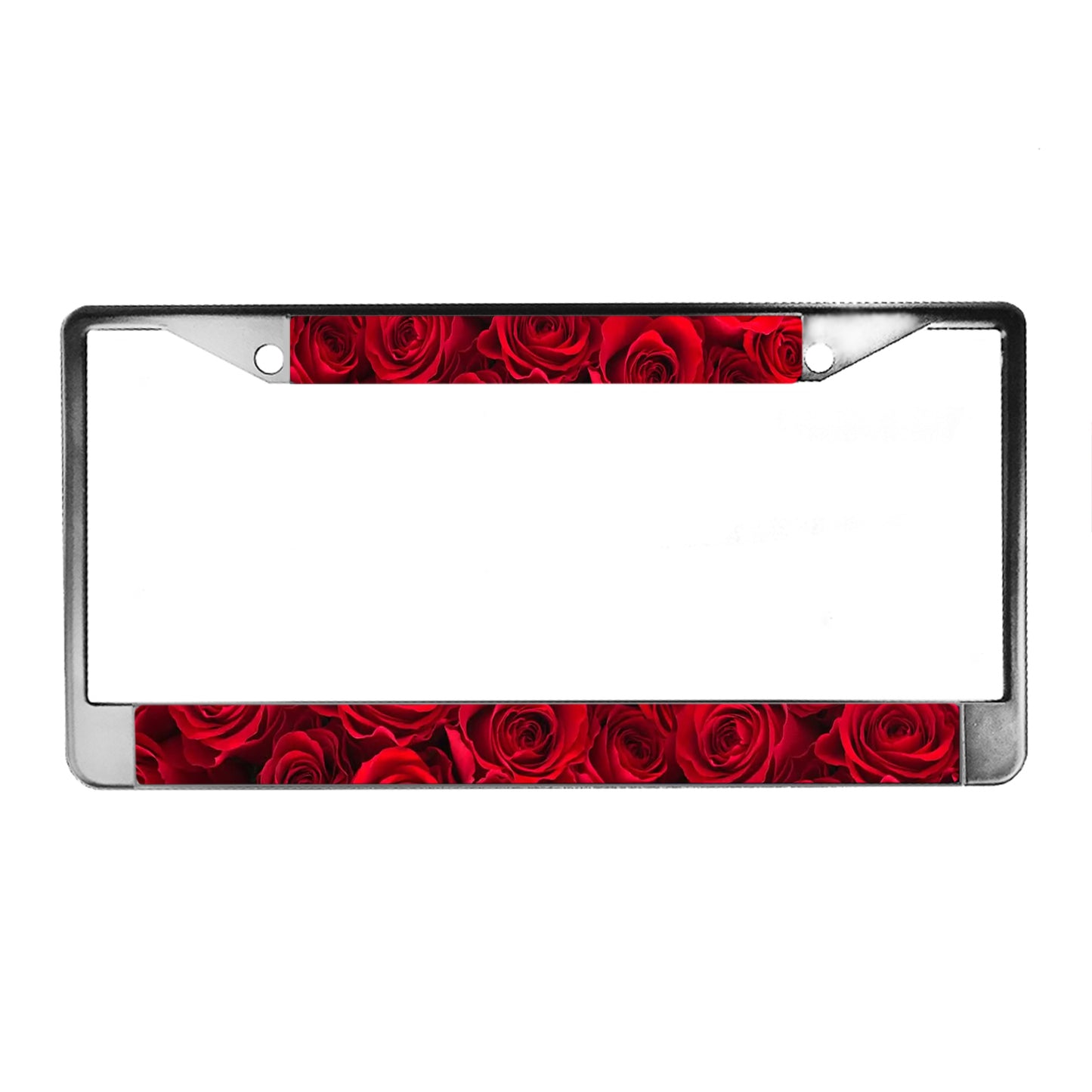 LPF-063 License Plate Frame - Novelty Red Roses Design