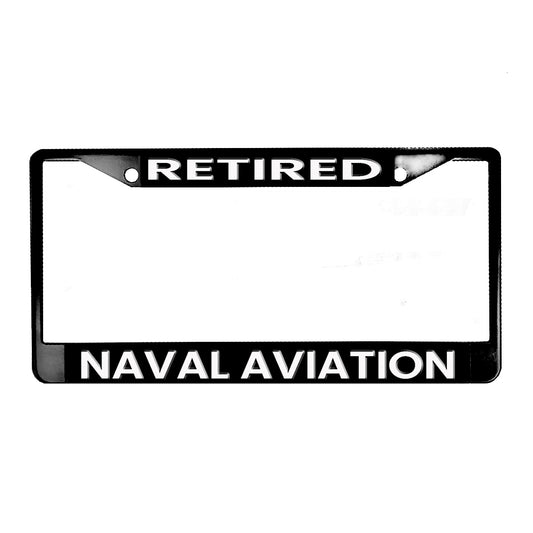LPF-203 License Plate Frame - Navy Retired Naval Aviation