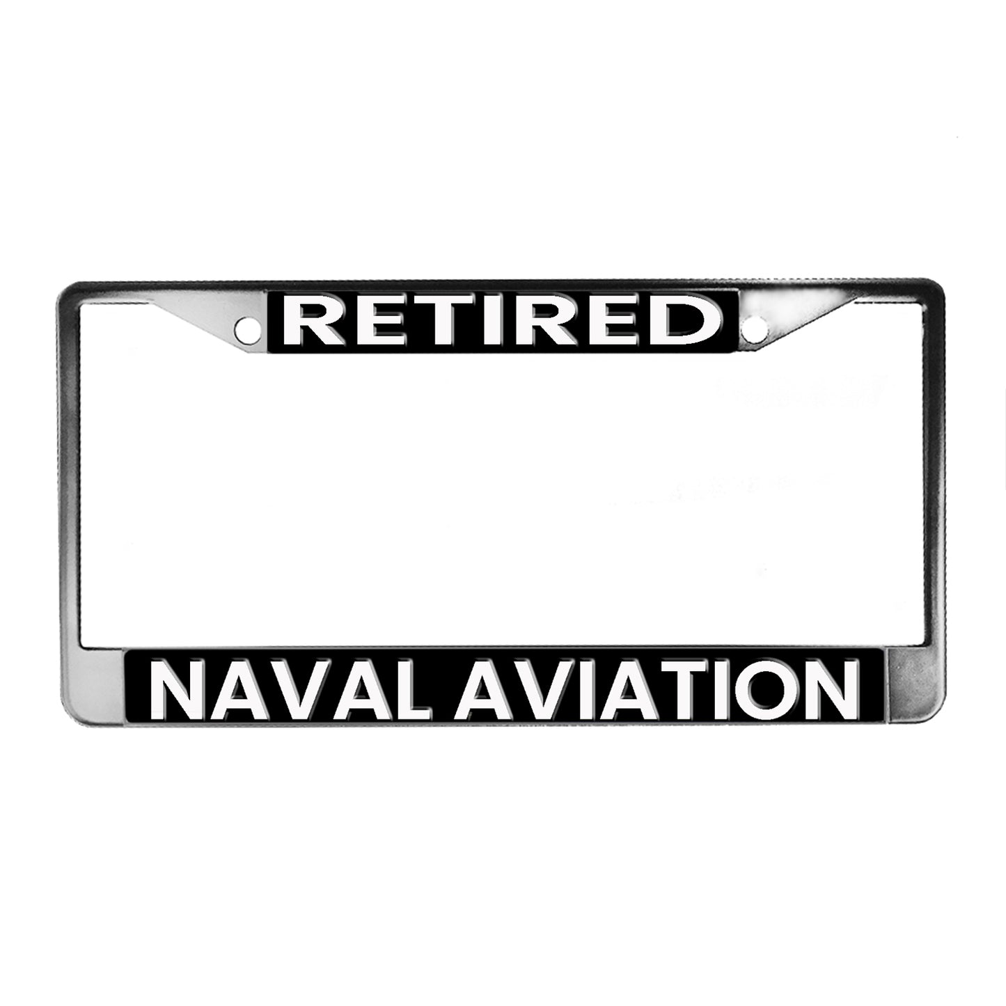 LPF-203 License Plate Frame - Navy Retired Naval Aviation