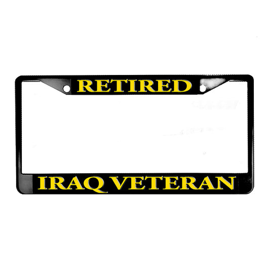 LPF-207 License Plate Frame - Military Retired Iraq Veteran