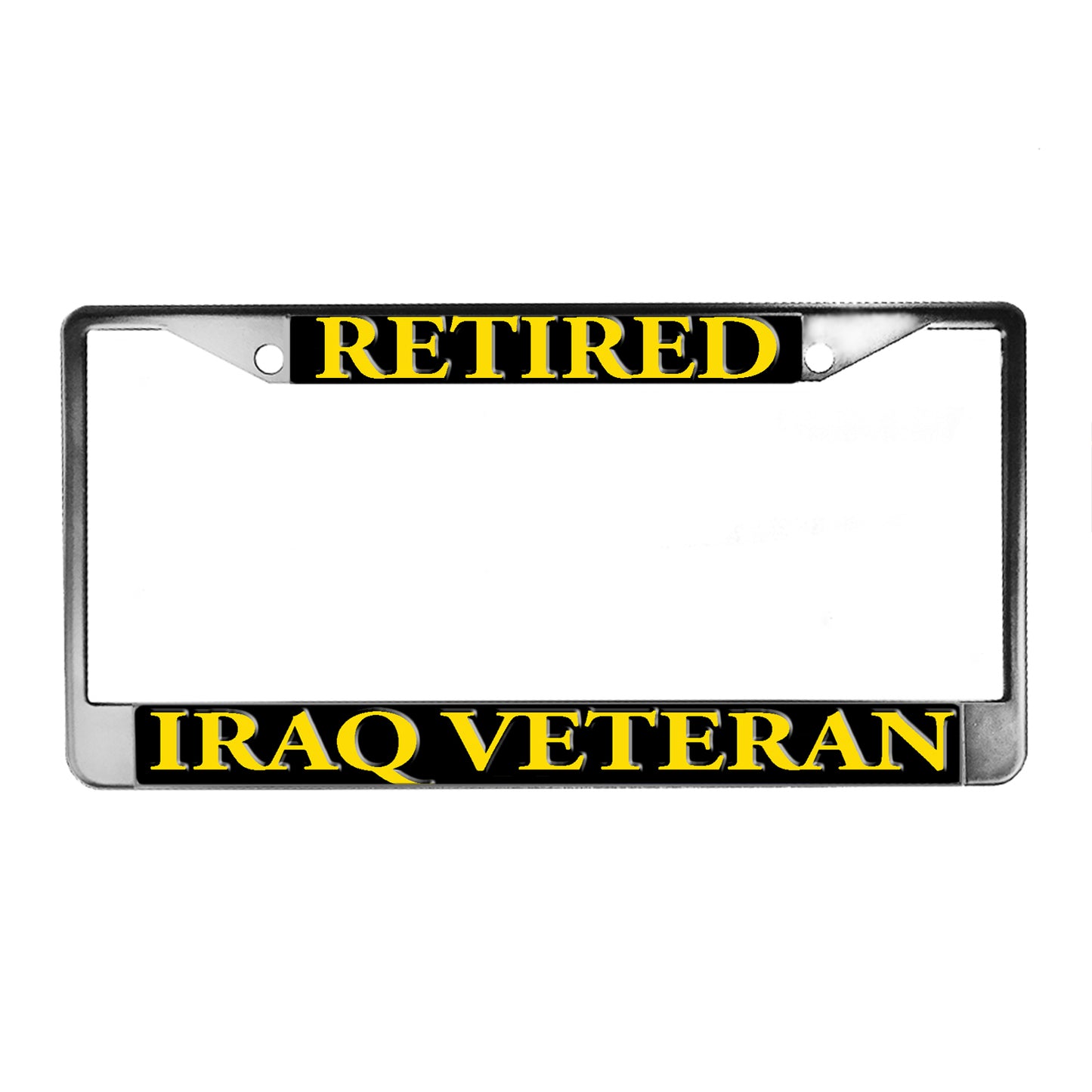 LPF-207 License Plate Frame - Military Retired Iraq Veteran