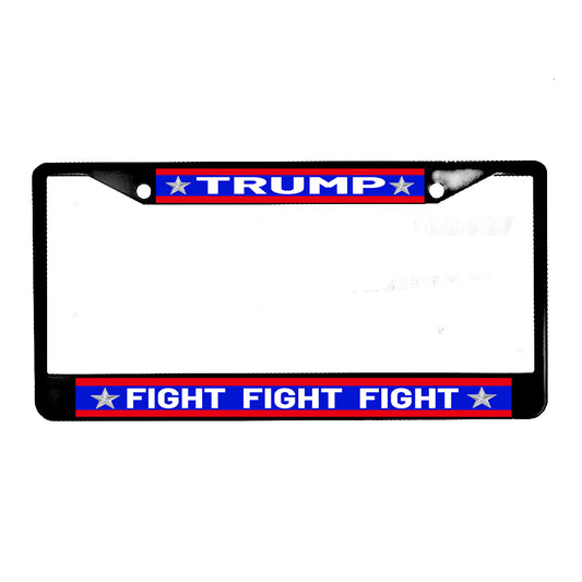 LPF-219 License Plate Frame - Patriotic Trump Fight Fight Fight