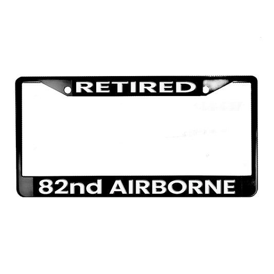 LPF-223 License Plate Frame - Army Retired 82nd Airborne