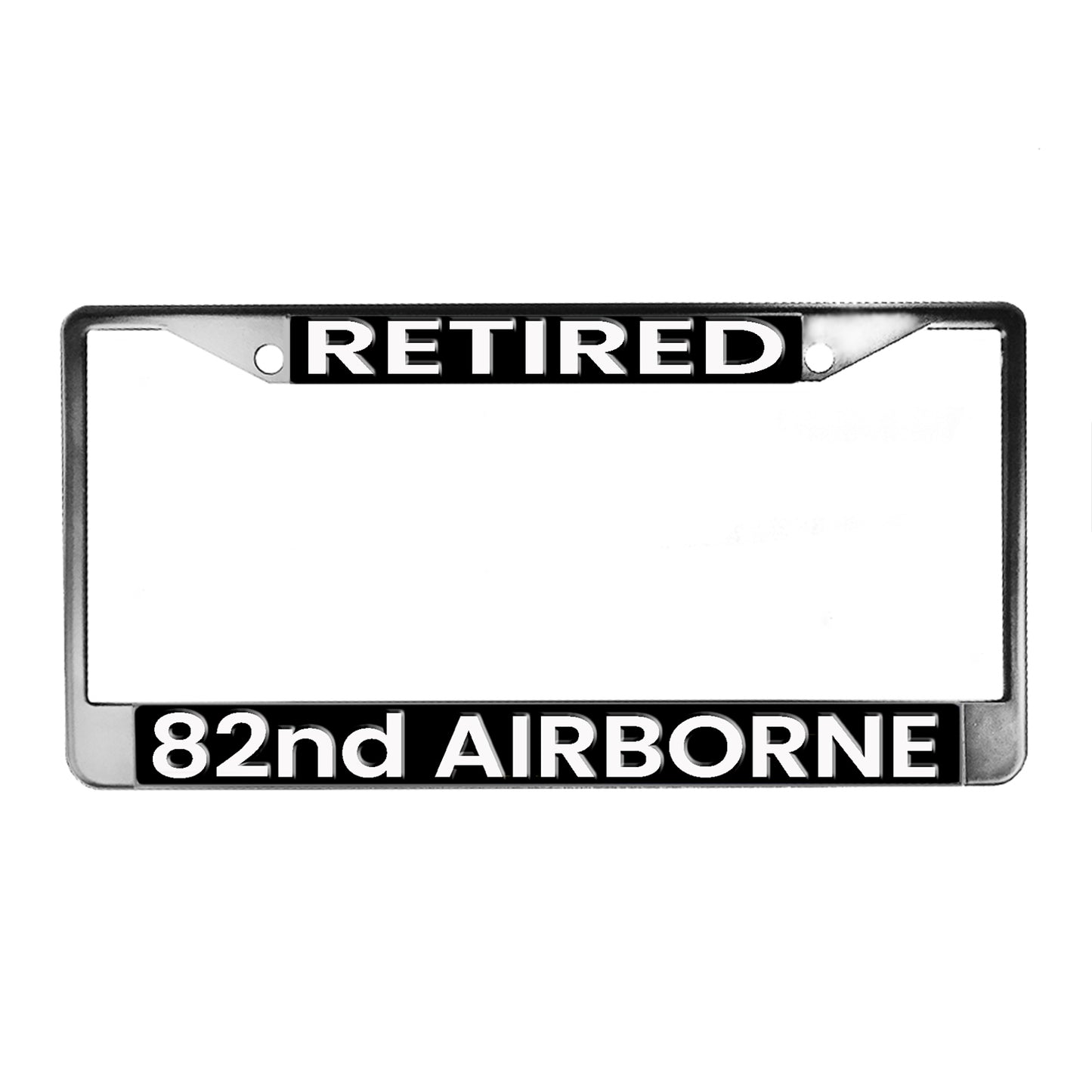 LPF-223 License Plate Frame - Army Retired 82nd Airborne