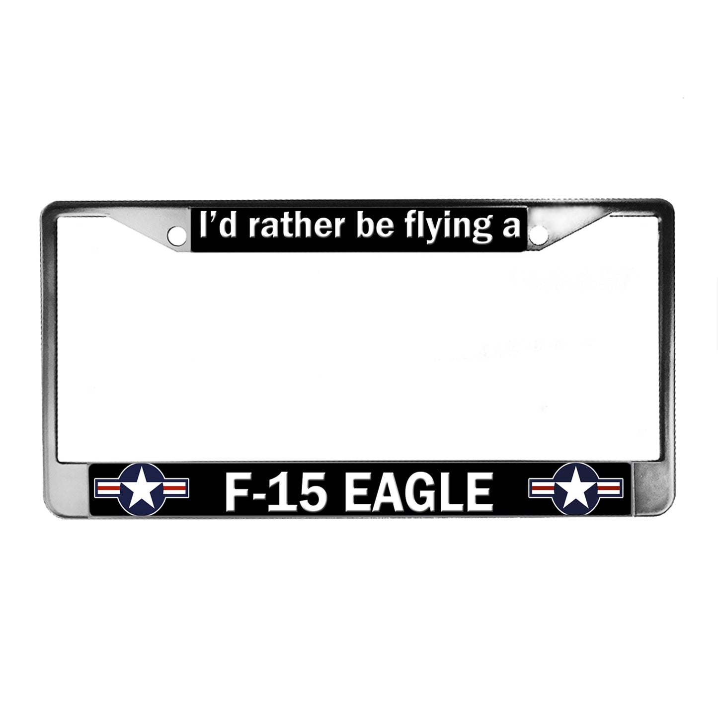 LPF-028-2 License Plate Frame - Air Force F-15 Eagle Jet