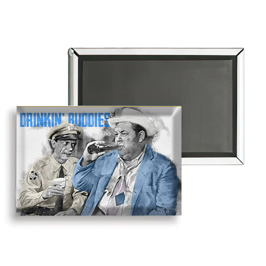 MG-018 - Mayberry Barney Otis Drinking Buddies Metal Magnet