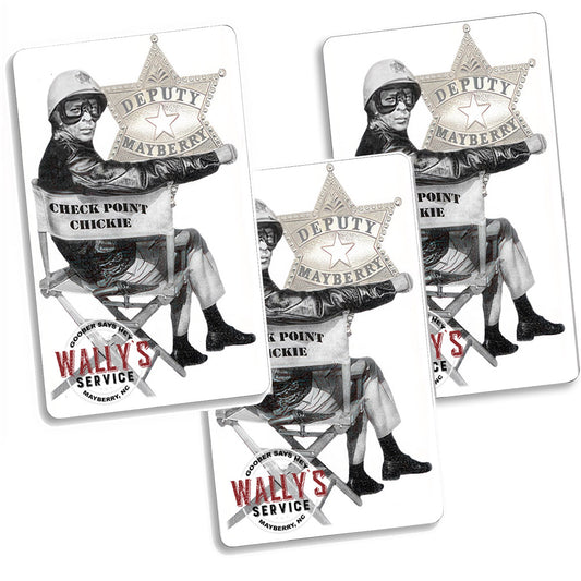 MGA-013 Magnets - Three Pack Mayberry Check Point Chickie Aluminum Magnets