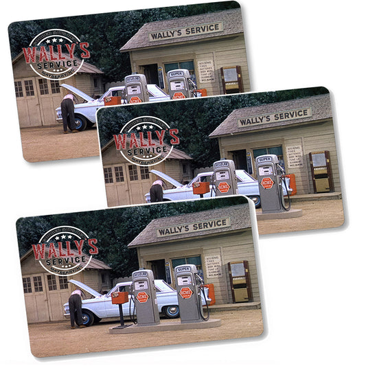 MGA-020 Magnets - Three Pack Mayberry Wally's Garage Aluminum Magnets