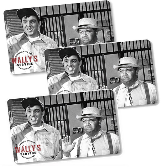 MGA-026 Magnets - Three Pack Mayberry Gomer and Otis Aluminum Magnets