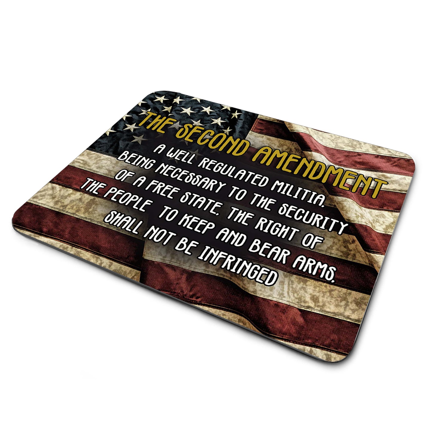 MP-017 Mouse Pad - Patriotic The Second Amendment Falg