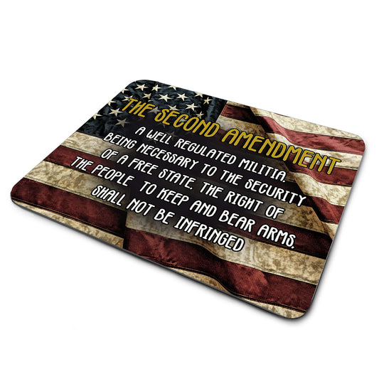 MP-017 Mouse Pad - Patriotic The Second Amendment Falg