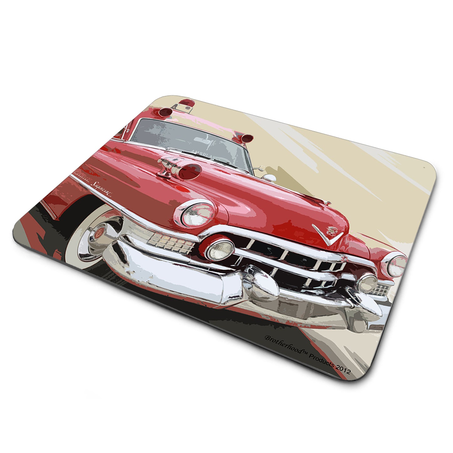 MP-024 Mouse Pad -EMS Vintage Cadillac Ambulance Design