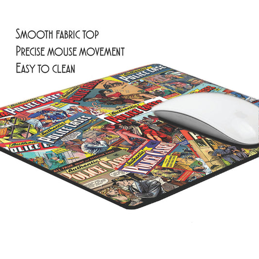 MP-034 Mouse Pad - Law Enforcement Police Cases Comic Books