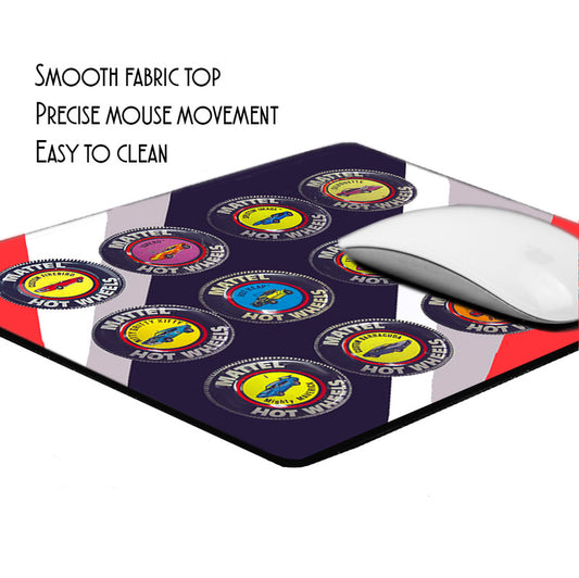 MP-046 Mouse Pad - Toy Hot Wheel Cars Collector Buttons