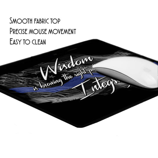 MP-049 Mouse Pad - Law Enforcement TBL Flag Wisdom Integrity