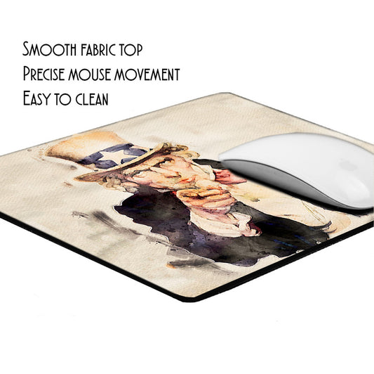 MP-051 Mouse Pad - Patriotic Uncle Sam Wants You Water Color Design