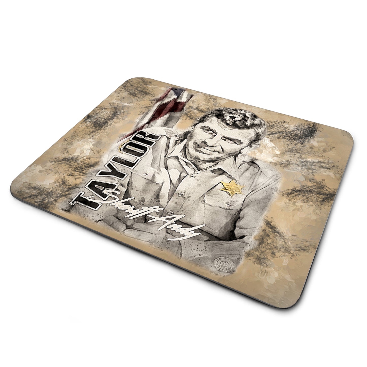 MP-054 Mouse Pad - Mayberry Sheriff Taylor Water Color