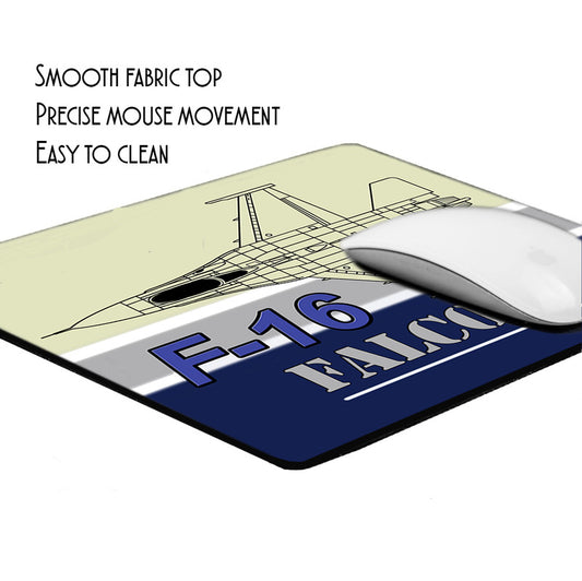 MP-072 Mouse Pad - Air Force USAF F 16 Falcon Jet