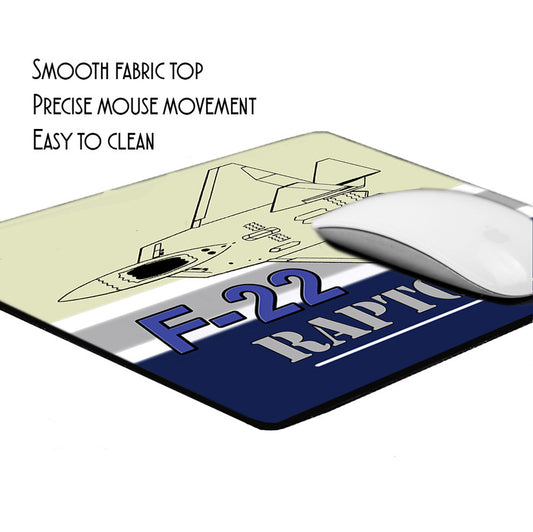 MP-073 Mouse Pad - Air Force USAF F 22 Raptor Jet