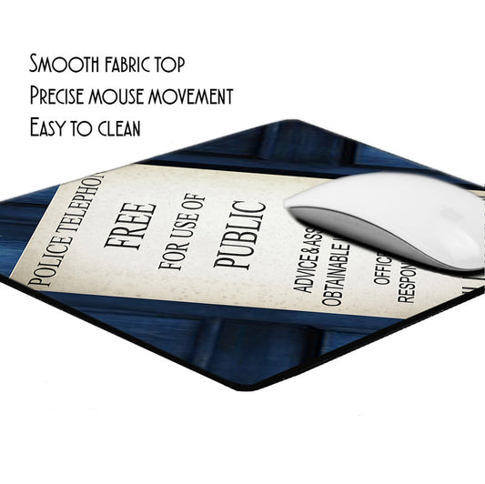 MP-090 Mouse Pad - TV Free Use ofTardis Sign