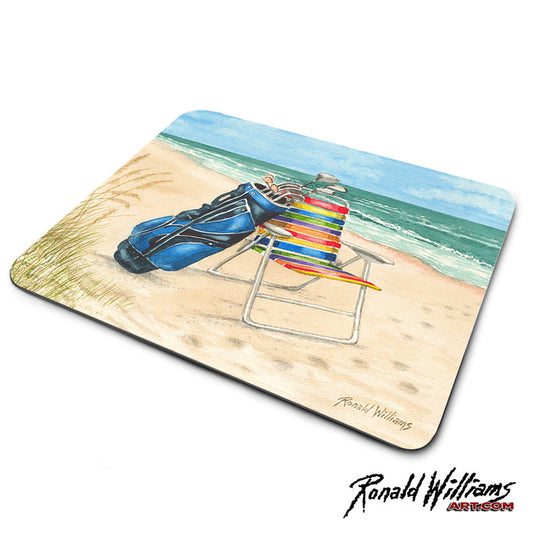 MP-144 Mouse Pad Ron Williams Golf Clubs and Beach Chair